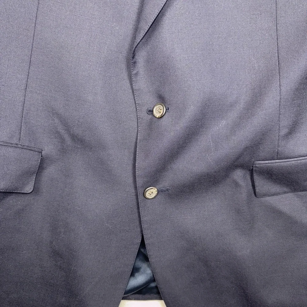 Polo University Club Ralph Lauren Navy‎ Blue Wool Blazer Suit Jacket Mens 44L